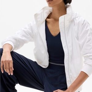 Athleta White Lightweight Women's bomber Jacket - Small
